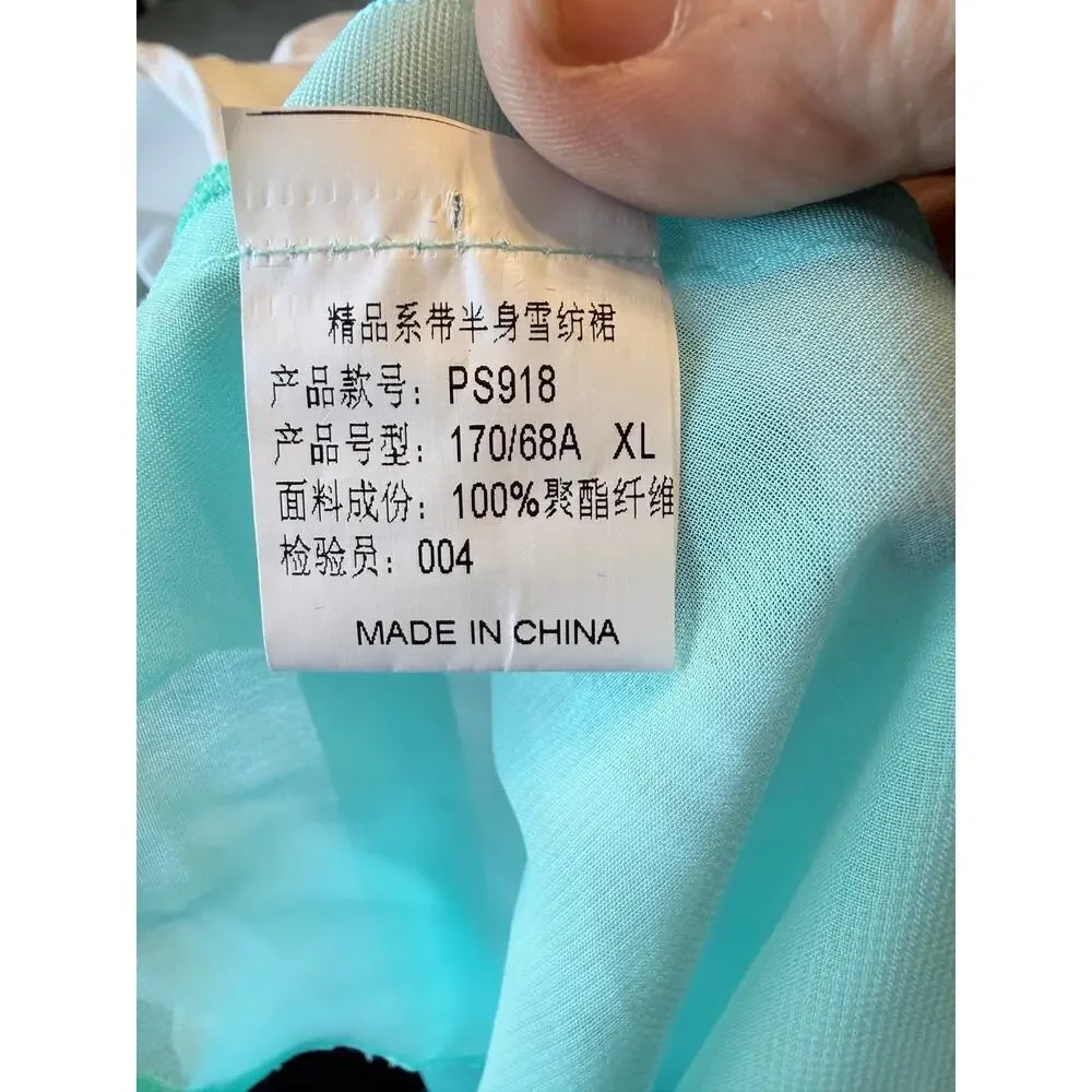 Turquoise blue ballet dancer wrap skirt one size dance coquette pointe ballerina
